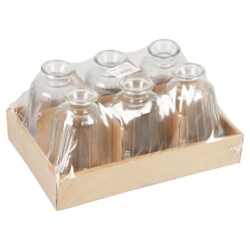 Produkt Ozdobne butelki świeczniki mini wazony szklane wys. 11cm 6 szt