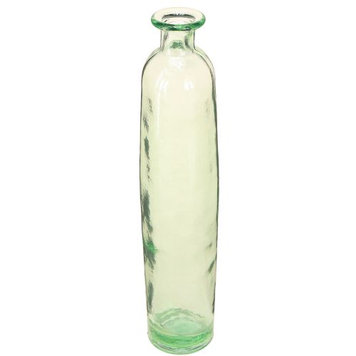 Wazon dekoracyjny na butelkę szkło przezroczyste/zielone retro Ø6,5cm wys.30cm
