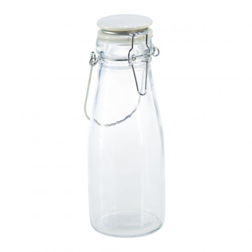 Produkt Butelka szklana dekoracyjna z zakrętką przezroczystą Ø7cm 20,5cm