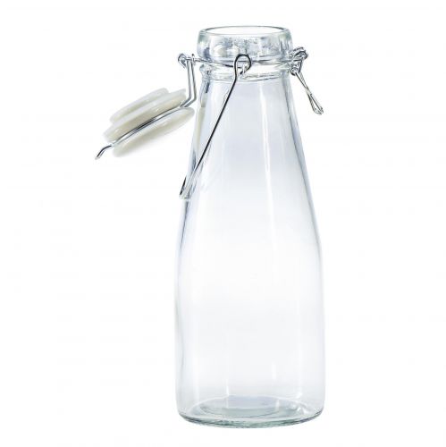 Produkt Butelka szklana dekoracyjna z zakrętką przezroczystą Ø7cm 20,5cm