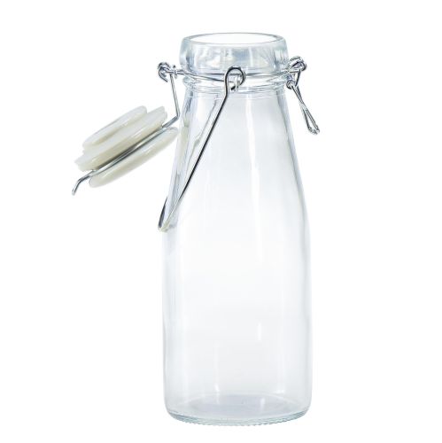 Dekoracja butelki szklana butelka z zakrętką Ø8cm 24cm