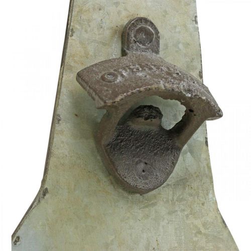 Floristik24 Otwieracz do butelek w stylu vintage z metalową dekoracją z pojemnikiem wys.41cm