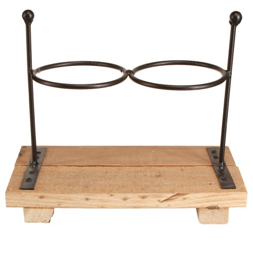 Produkt Butelka Wazon Ozdobne Butelki Szklane Drewniane 23x12x19,5cm 2szt