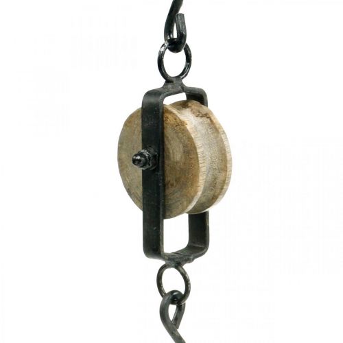 Floristik24 Deco Bottle Hoist Metal Vintage Dekoracja wieszak H22cm