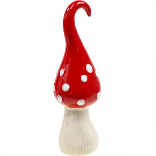 Produkt Deco Fly Agaric Ceramiczny Deco Grzyb Czerwony Biały Ø6,5cm W21cm