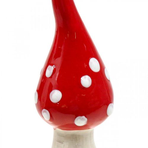 Produkt Deco Fly Agaric Ceramiczny Deco Grzyb Czerwony Biały Ø6,5cm W21cm