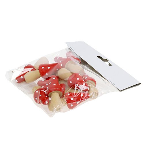 Floristik24 Drewniany muchomor 6cm 12szt