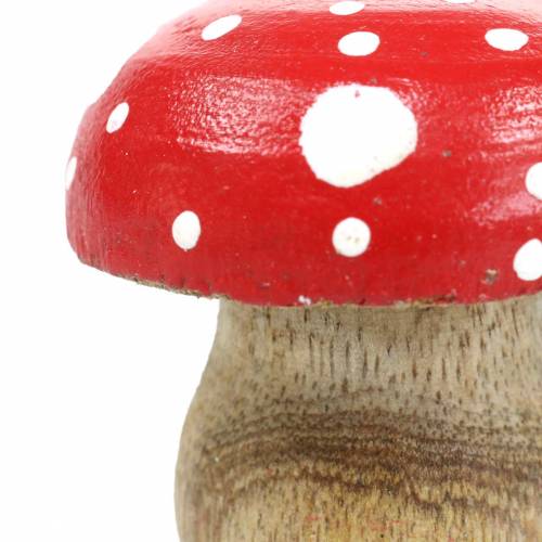 Floristik24 Muchomorki dekoracyjne drewniane Ø4,6-5cm H4,6-4,9cm 6szt.
