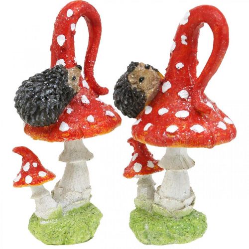 Produkt Muchomor z Jeżem Deco Grzybek Jesienna Dekoracja H14cm 2szt.