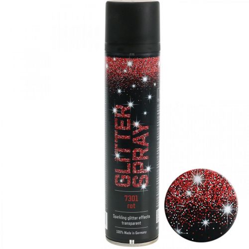 Floristik24 Brokatowy Spray Czerwony 400ml
