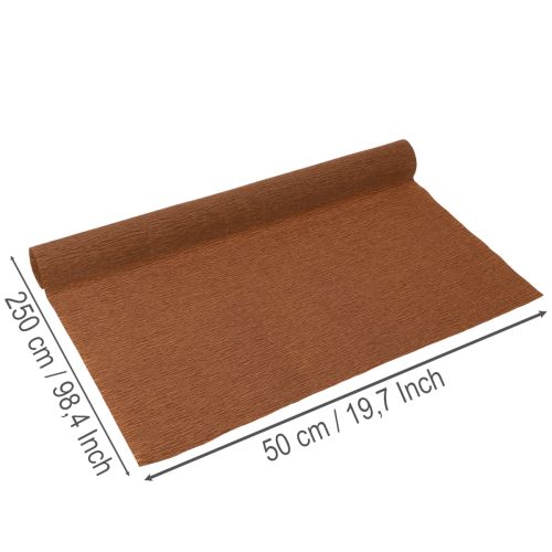 Papier krepowy florystyczny, brązowy, rolka o szerokości 50 cm | Floristik24.pl