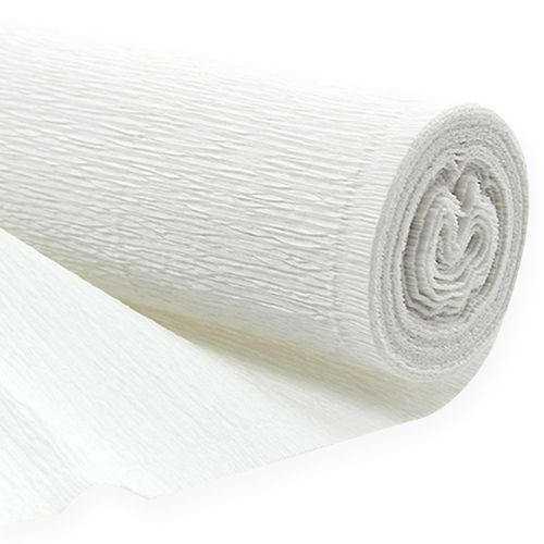 Papier florystyczny krepa florystyczna biała 50×250cm 5 szt.