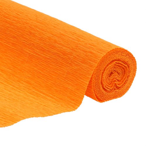 Bibuła krepa florystyczna jasnopomarańczowa 50x250cm