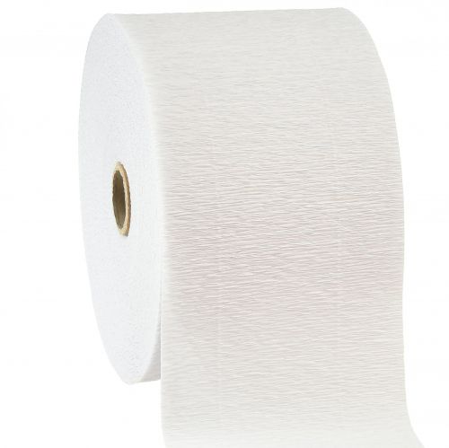 Produkt Krepa kwiatowa biała szer.10cm gramatura 128g/m2 dł.250cm 2 sztuki