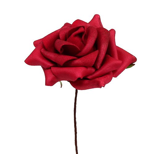 Produkt Róża piankowa Ø7,5cm czerwona 18szt