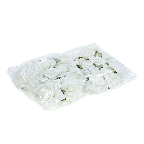 Produkt Róża piankowa Ø 7,5cm biała 18 szt