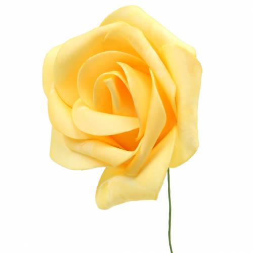 Produkt Piankowa róża żółta Ø15cm 4szt