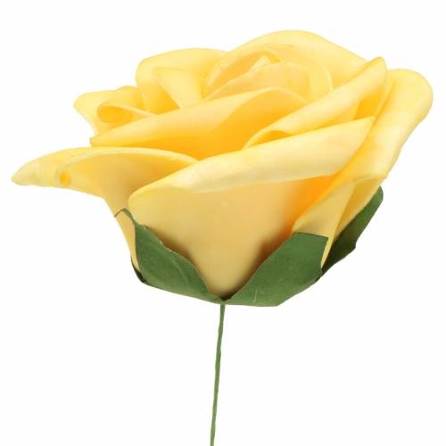 Produkt Róża piankowa Żółta Ø15cm 4 szt