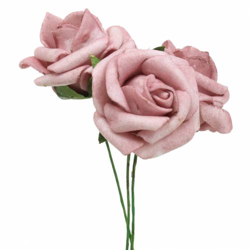 Produkt Piankowa róża Ø3,5 cm stary róż 48szt