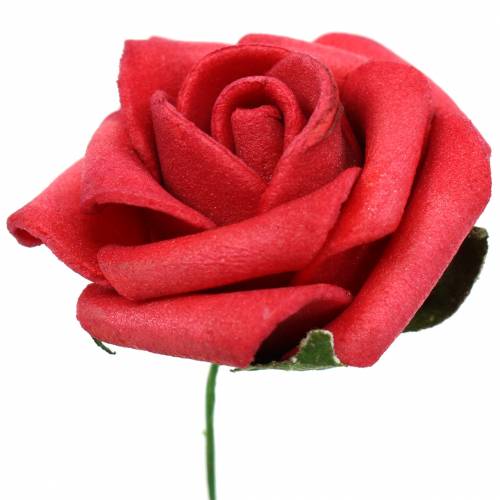Produkt Róża piankowa Ø3,5cm czerwona 48szt