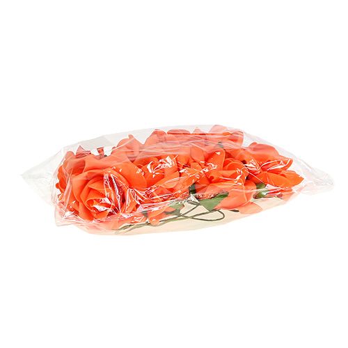 Produkt Róża piankowa Ø 10cm Pomarańczowa 8 szt