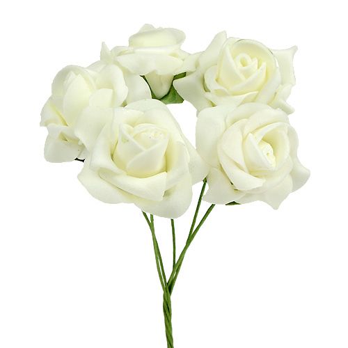 Róża piankowa Ø4,5cm Kremowa 36szt