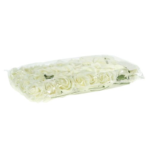 Produkt Róża piankowa Ø4,5cm Kremowa 36 szt