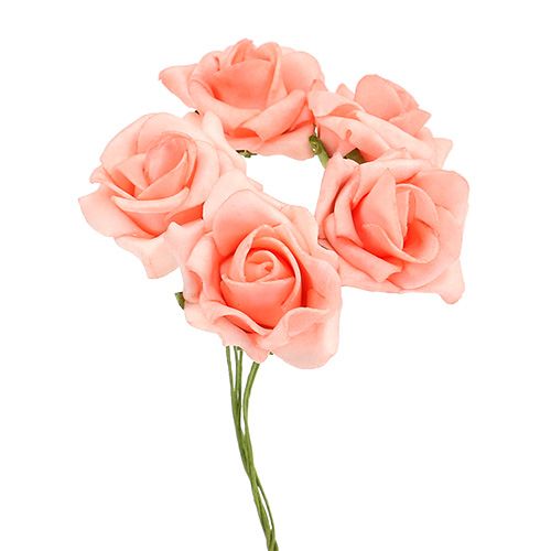 Róża piankowa Ø4,5cm Łosoś 36szt.