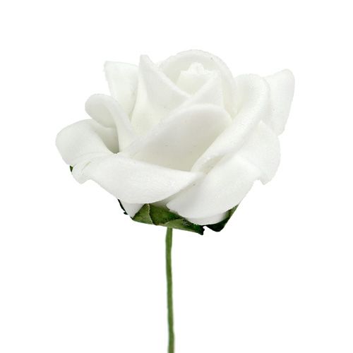 Produkt Róża piankowa Ø 3,5cm biała 48 szt