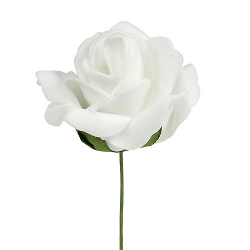 Róża piankowa Ø4,5cm biała 36szt