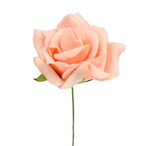 Floristik24 Róża piankowa Ø 6cm łososiowo-różowa 27 szt