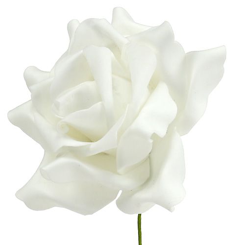Piankowa Róża Biała Ø15cm 4 szt