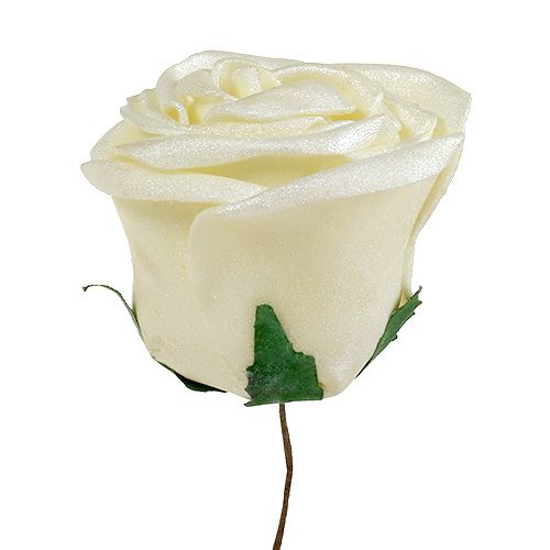 Produkt Róża piankowa Ø7,5cm biała, kremowa, różowa z masą perłową asortyment 12szt.