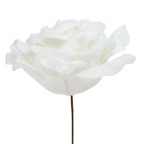 Produkt Róża piankowa biała Ø10cm śnieżna 6szt.