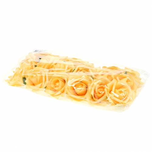 Produkt Róża piankowa Ø7,5cm żółta 18 szt