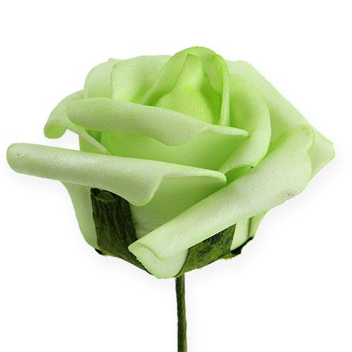 Produkt Róża piankowa Ø 6cm zielona 27szt