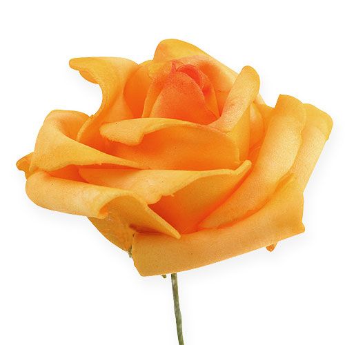 Produkt Róża piankowa Ø7,5cm ciemnożółty 18szt