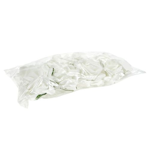 Produkt Róże piankowe białe Ø10cm 8 szt