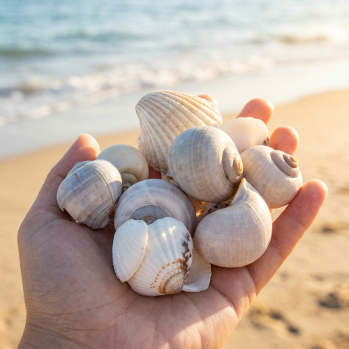 Produkt Ślimaki i muszle - Morskie akcenty dekoracyjne do wyjątkowego upiększenia pomieszczenia - 500g