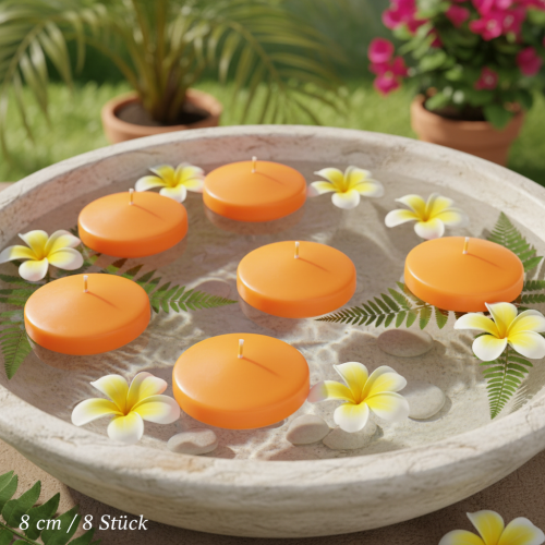 Produkt Pływająca świeca idealna do romantycznej dekoracji i relaksującej atmosfery w Twoim domu, 8 cm, 8 sztuk