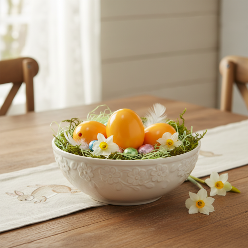 Produkt Jajka wielkanocne, prawdziwe kurze jaja, idealne do kreatywnych prac DIY i rękodzieła wielkanocnego, 5 cm, 10 sztuk