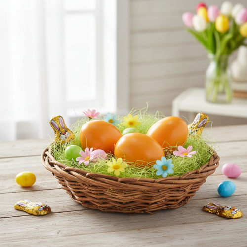 Produkt Jajka wielkanocne, prawdziwe kurze jaja, idealne do kreatywnych prac DIY i rękodzieła wielkanocnego, 5 cm, 10 sztuk