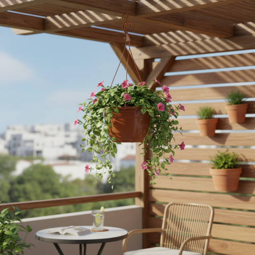 Produkt Wiszący kosz Ø25cm terakota