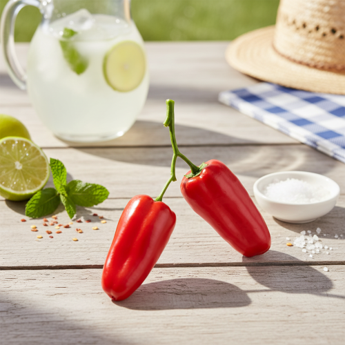 Produkt Sztuczna czerwona papryka na gałęziowej dekoracji warzywnej L8cm