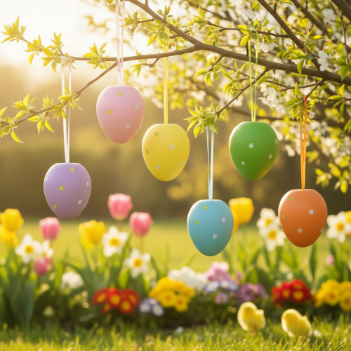 Produkt Duże pisanki do zawieszania jajek plastikowych 11×14,5cm 6 szt