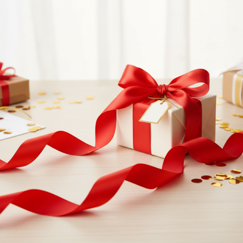 Produkt Wstążka do curlingu 50mm 100m czerwona