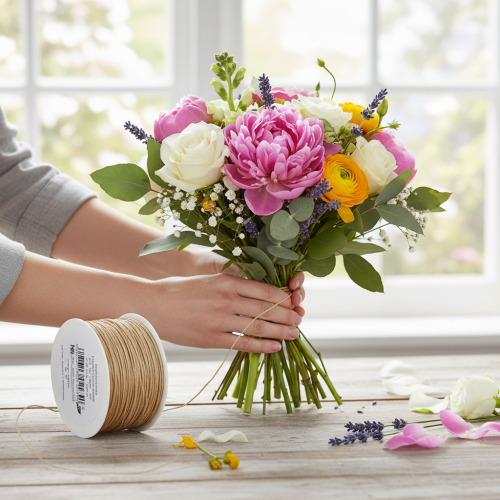 Produkt Drut w otulinie papierowej, drut w oplocie, Ø2mm, 100m, naturalny