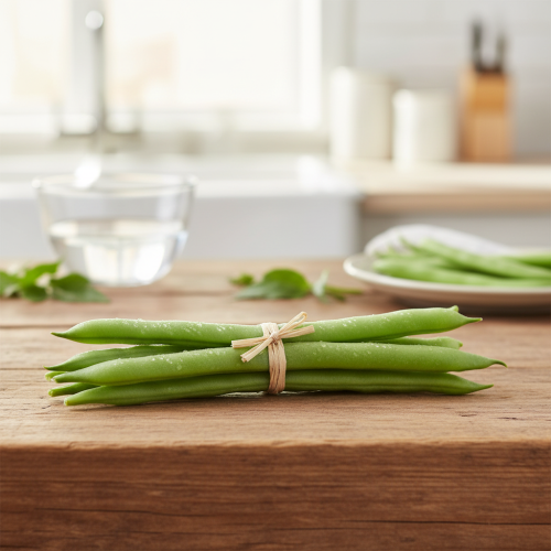 Produkt Fasolka dekoracyjna, sztuczne warzywa, zielona, Real Touch, 17 cm, 6 sztuk