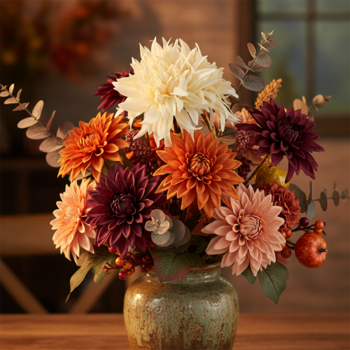 Produkt Dalia sztuczna kremowa 25,5cm 3szt