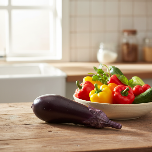 Produkt Ozdoba warzywna manekin do jedzenia bakłażanów 15cm